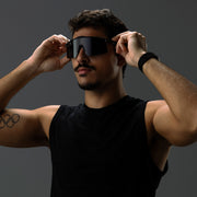 Man wearing black Sparta sunglasses
