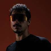 Man wearing gradient red Sparta sunglasses